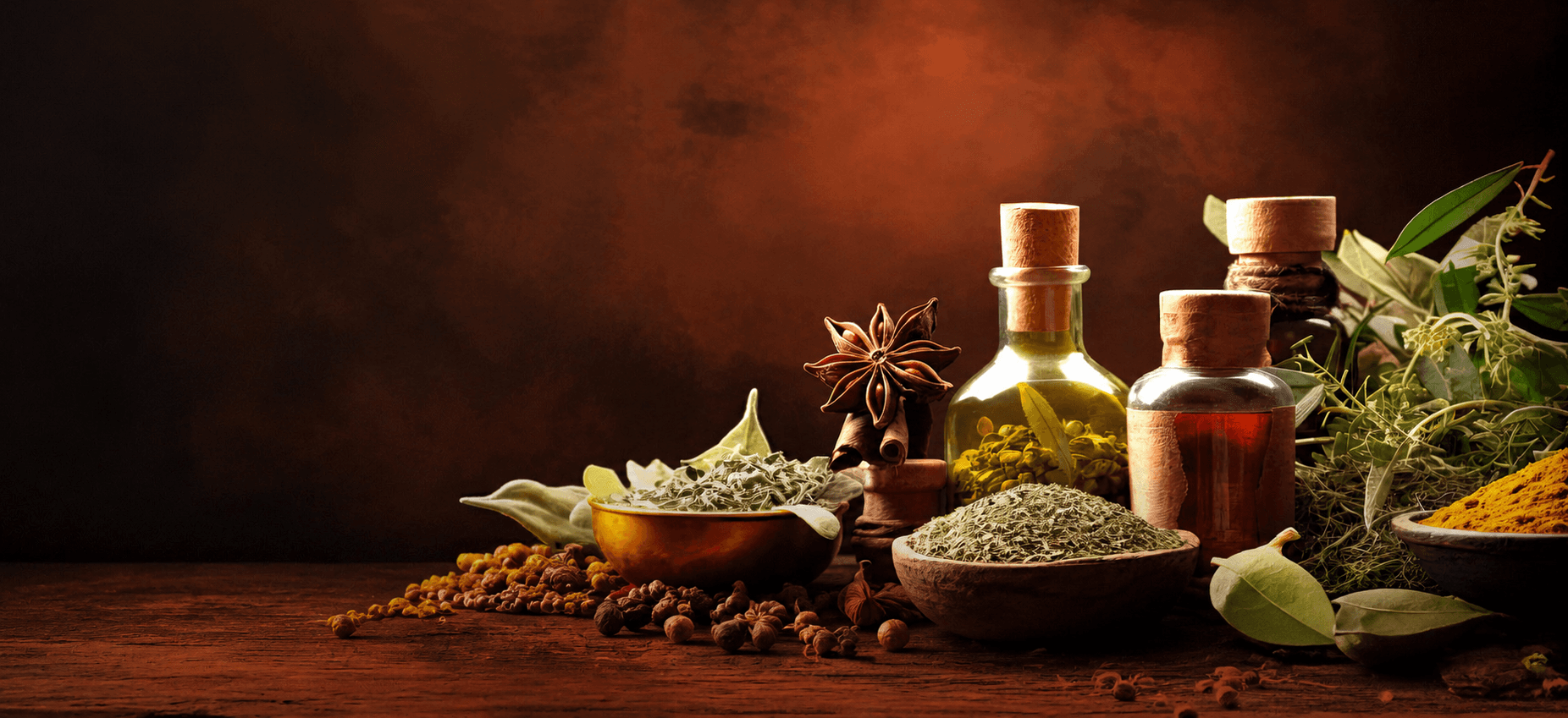 Ayurvedic herbs, oils and natural wellness products