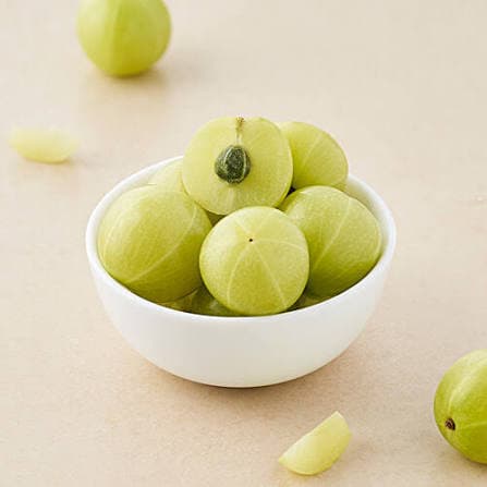 Fresh green Amla Indian gooseberry
