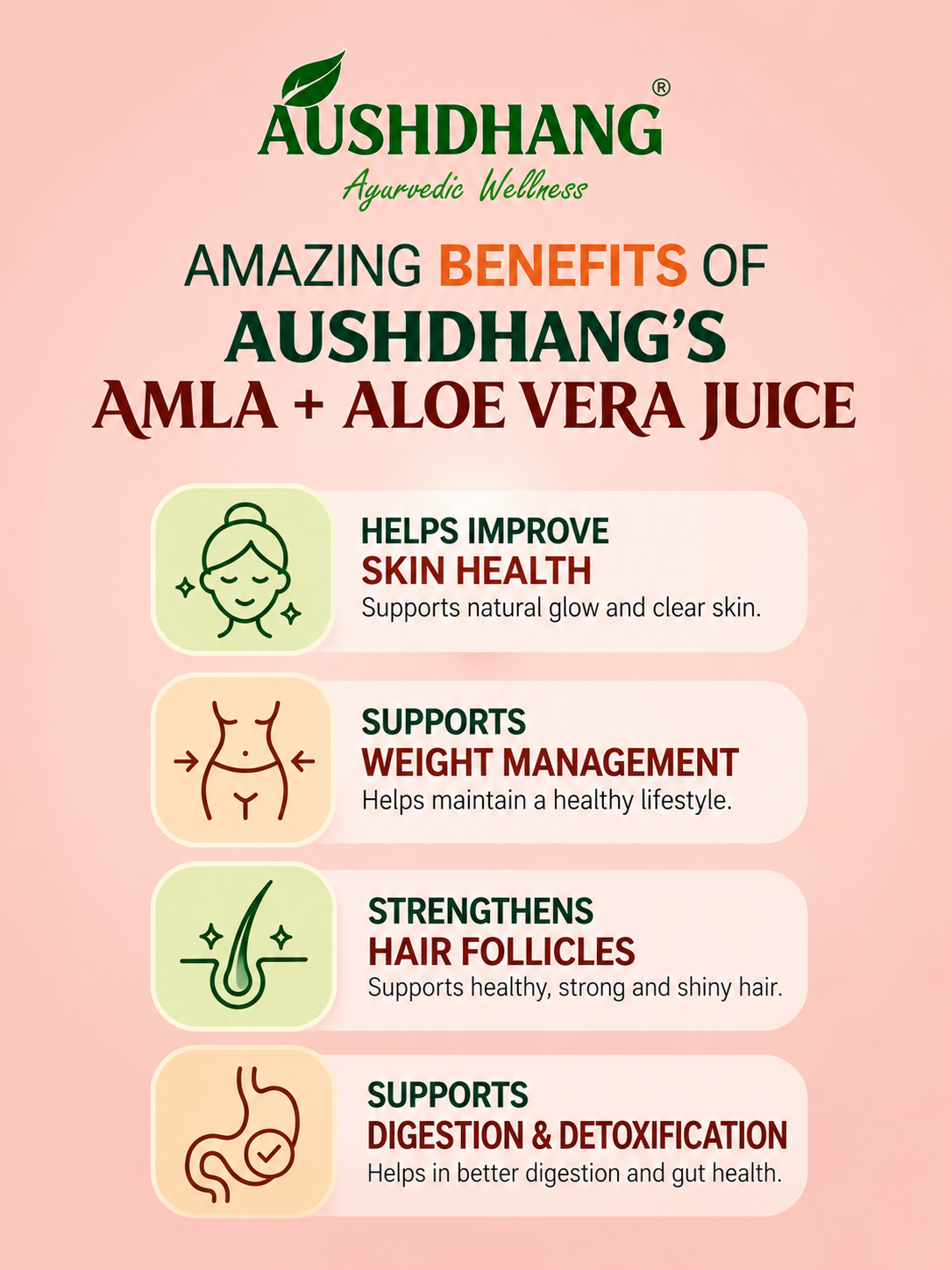 AUSHDHANG® Amla + Aloe Vera Juice