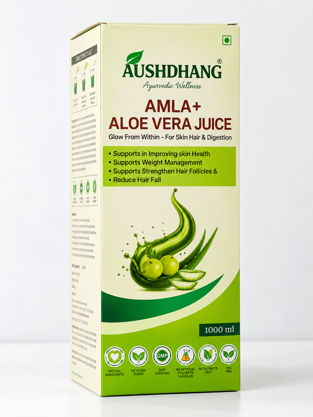 AUSHDHANG® Amla + Aloe Vera Juice